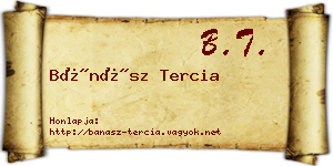 Bánász Tercia névjegykártya